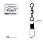 50Pcs/ Box Brass Barrel Fishing Swivel Solid Rings Fishing Pin Line Connector Fishhook with Interlock Snap Swivels Tackle Tool