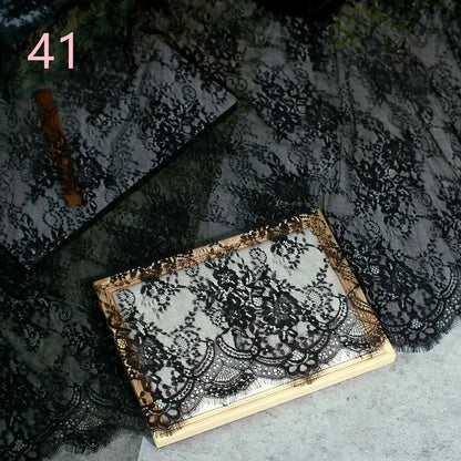3Meter Exquisite Eyelash Lace 150CM White Lace Fabric Wedding Dress Sexy Lingerie DIY Clothes Accessory Wholesale Prices