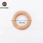 Let‘s Make 50pcs  Wooden Rings DIY Customize Logo 98/70/55/40mm Smooth Surface Natural Maple Wood Rodent Baby Teething Bpa Free