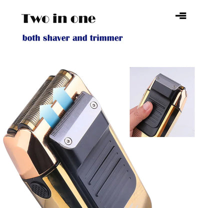 Kemei 2 in 1 Electric Shaver Men Electric Razor Rechargeable Beard Shaver Floating Hair Trimmer Face Care Beard Shaving Machine