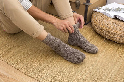 Winter Men's Merino Wool Socks Super Thick Warm High Quality Harajuku Retro Snow Casual Antifreeze Socks 5 Pair