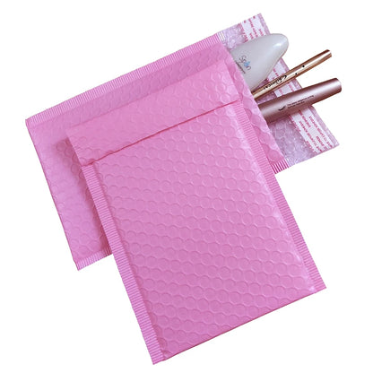 10PCS/17sizes Light Pink Poly Bubble Mailer Padded Envelope self seal mailing bag bubble envelope Shipping envelope shipping bag