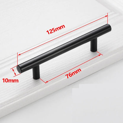 Black Gold Cupboard Handle Brushed Stainless Steel Kitchen Cabinet Door Knob Furniture Drawer Pull  Hardware Pulls  Bar Handle
