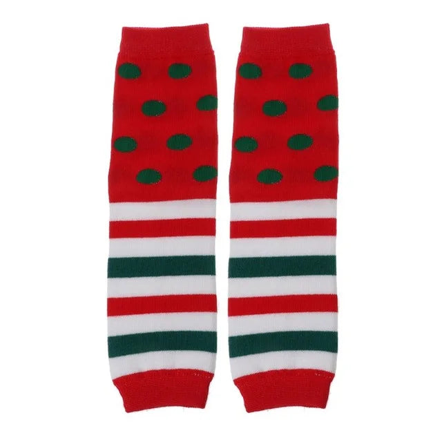 Baby Leg Warmers Girl Cotton Socks Children Rainbow Striped Crawling Knee Pads Colorful Knitted Leggings Winter Soft Sock