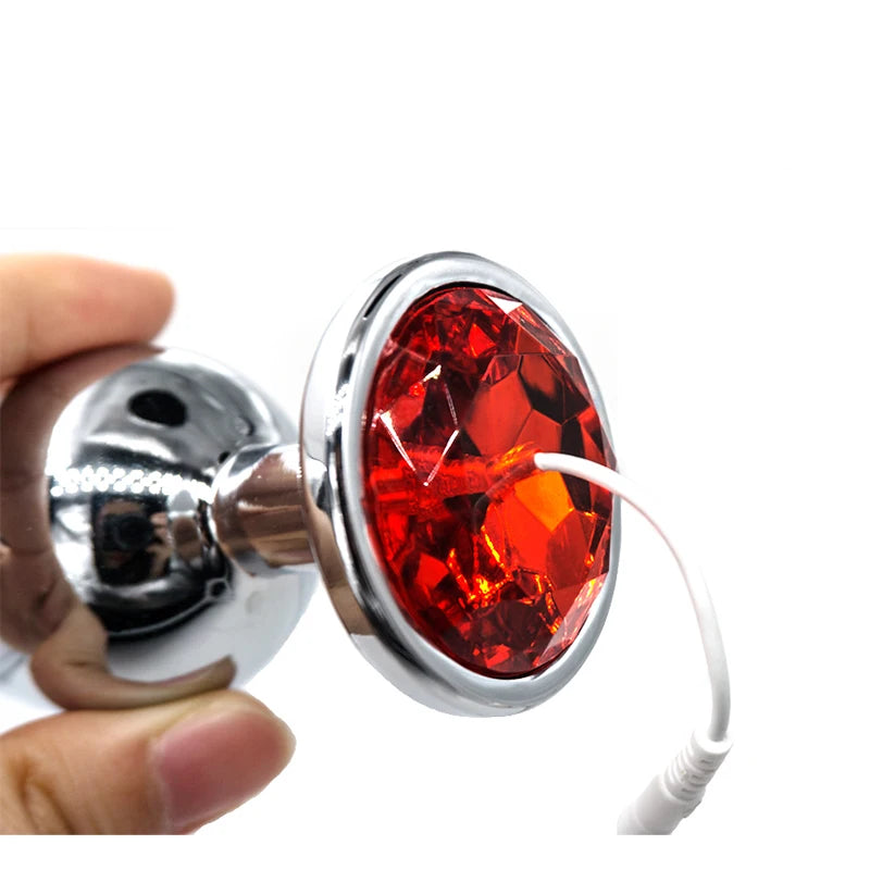 Electro Shock Anal Vaginal Plug Jump Egg Dildo Butt Plug Stimulator E-Stim Prostate Massager Electricity Accessory BDSM Sex Toy