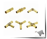 Tee Y 3 4 Way Brass Hose Connector Splicer Barb Pipe Fitting 4 6 8 10 12 19mm 25mm Tail Pneumatic Air Water Hose Coupler Adapter