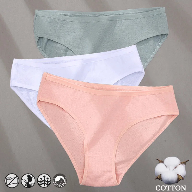 Cotton Panties Jacquard Design Pattern Women Panties Underwear Sexy Female Lingerie Briefs Solid Color Intimate Pantys for Woman