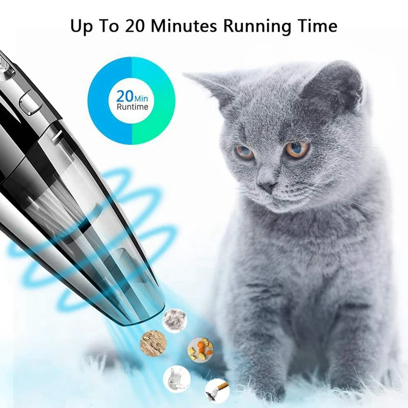 Handheld Vacuum Cordless Powerful Cyclone Suction Portable Rechargeable Vacuum Cleaner 6053 Quick Charge for  Home Pet Hair