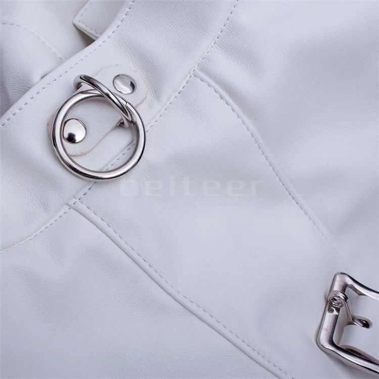 PU Leather Straitjacket BDSM Bondage Harness Female Adult Couple Game Straight Jacket Halloween Costume  Sex Toy for Women