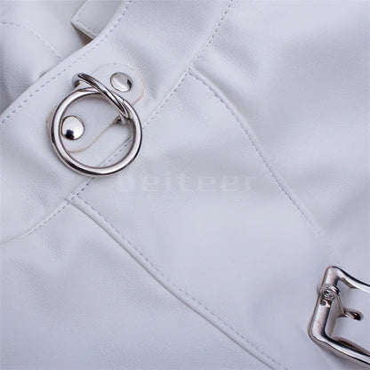 PU Leather Straitjacket BDSM Bondage Harness Female Adult Couple Game Straight Jacket Halloween Costume  Sex Toy for Women