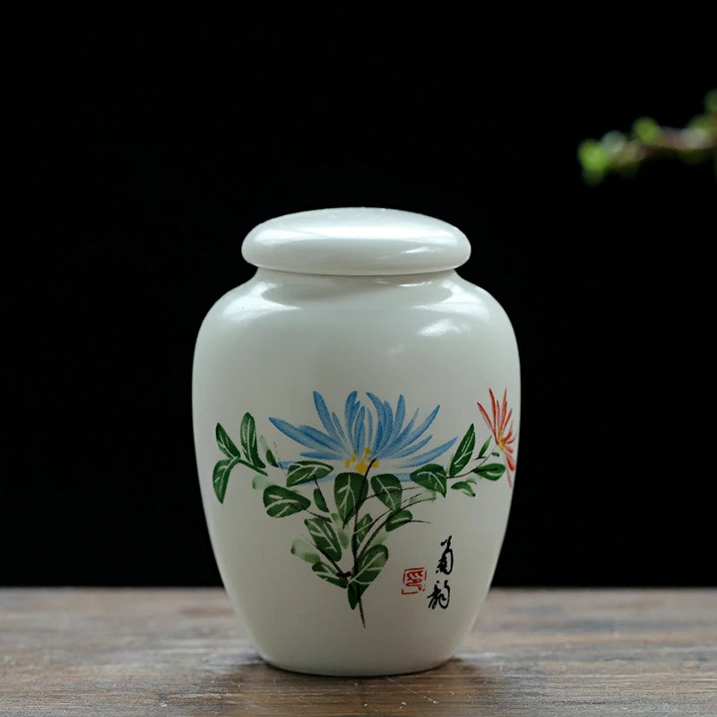Mini White Ceramic Pet Ashes Urn Cremation Ash Holder Small Animal Pet Parrot Bird Funeral Memorial Casket Burial Urns Gift