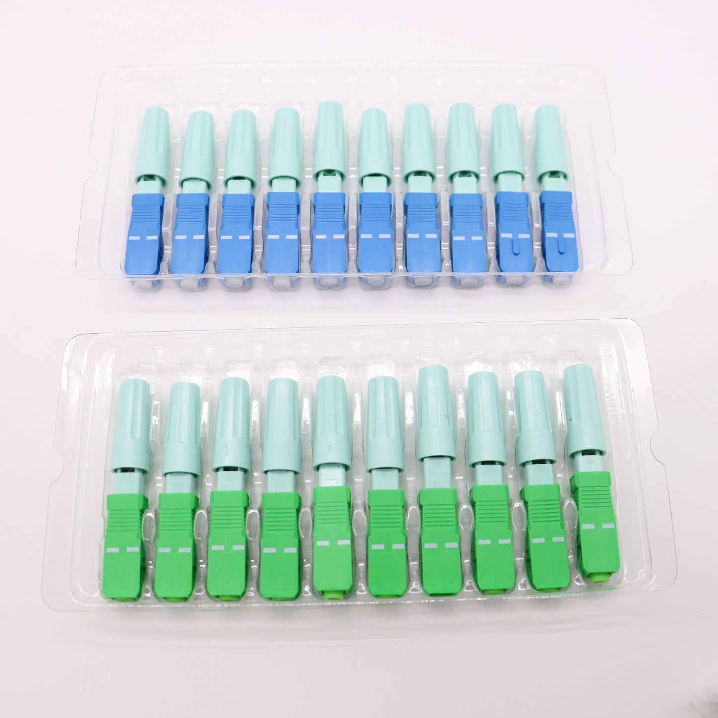 50/100/200/400pcs SC APC UPC Fiber Optic Fast Connector SM Single-Mode Optical Quick Connector FTTH Tool SC Adapter Freeshipping