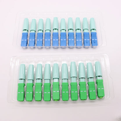 50/100/200/400pcs SC APC UPC Fiber Optic Fast Connector SM Single-Mode Optical Quick Connector FTTH Tool SC Adapter Freeshipping