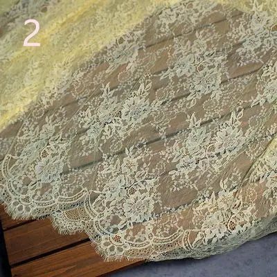 3Meter Exquisite Eyelash Lace 150CM White Lace Fabric Wedding Dress Sexy Lingerie DIY Clothes Accessory Wholesale Prices
