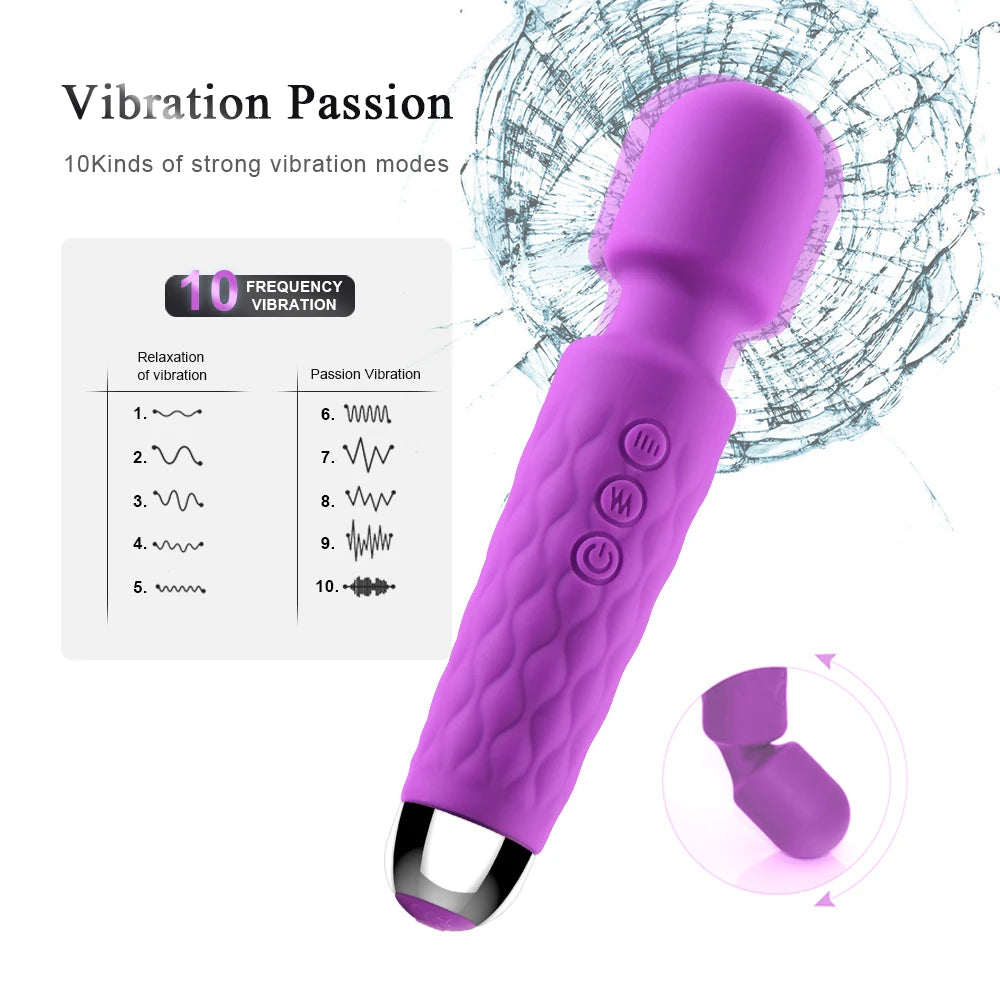 Wireless Dildos AV Vibrator Magic Wand for Women Clitoris Stimulator G Spot Massager Vibrator Female Masturbator Adult Sex Toys