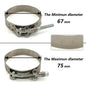 1 Pc 2.0" 2.25" 2.5" 2.75" 3.0" 3.25" 3.5" 4.0" T-Bolt Exhaust Clamp Intake Turbo Exhaust Intercooler Silicone Coupler