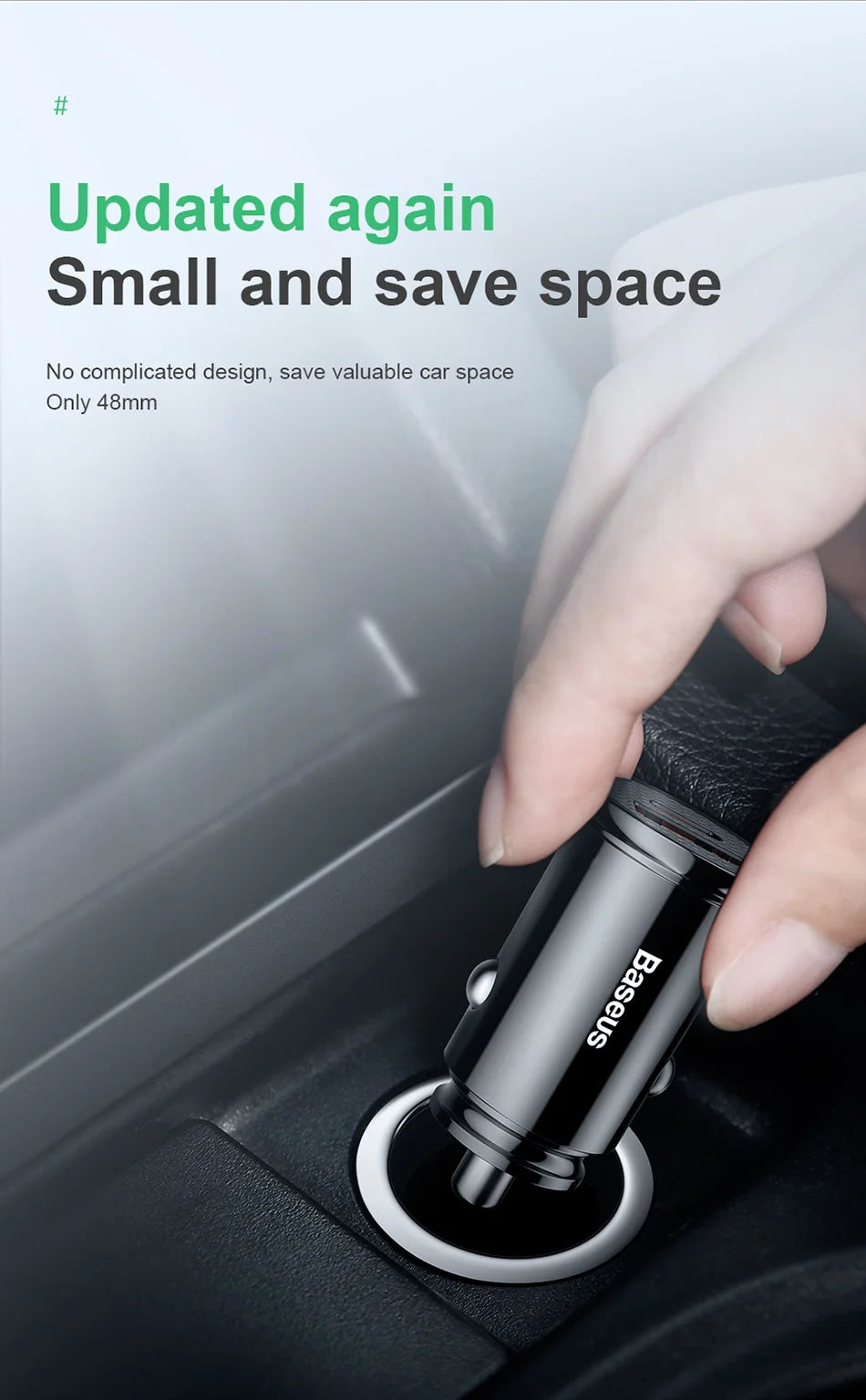 Baseus 30W Car Fast Charger Quick Charge 4.0 3.0 USB Type-C Fast Charging Car Phone Charger For Huawei Xiaomi iPhone 15 14 13 12