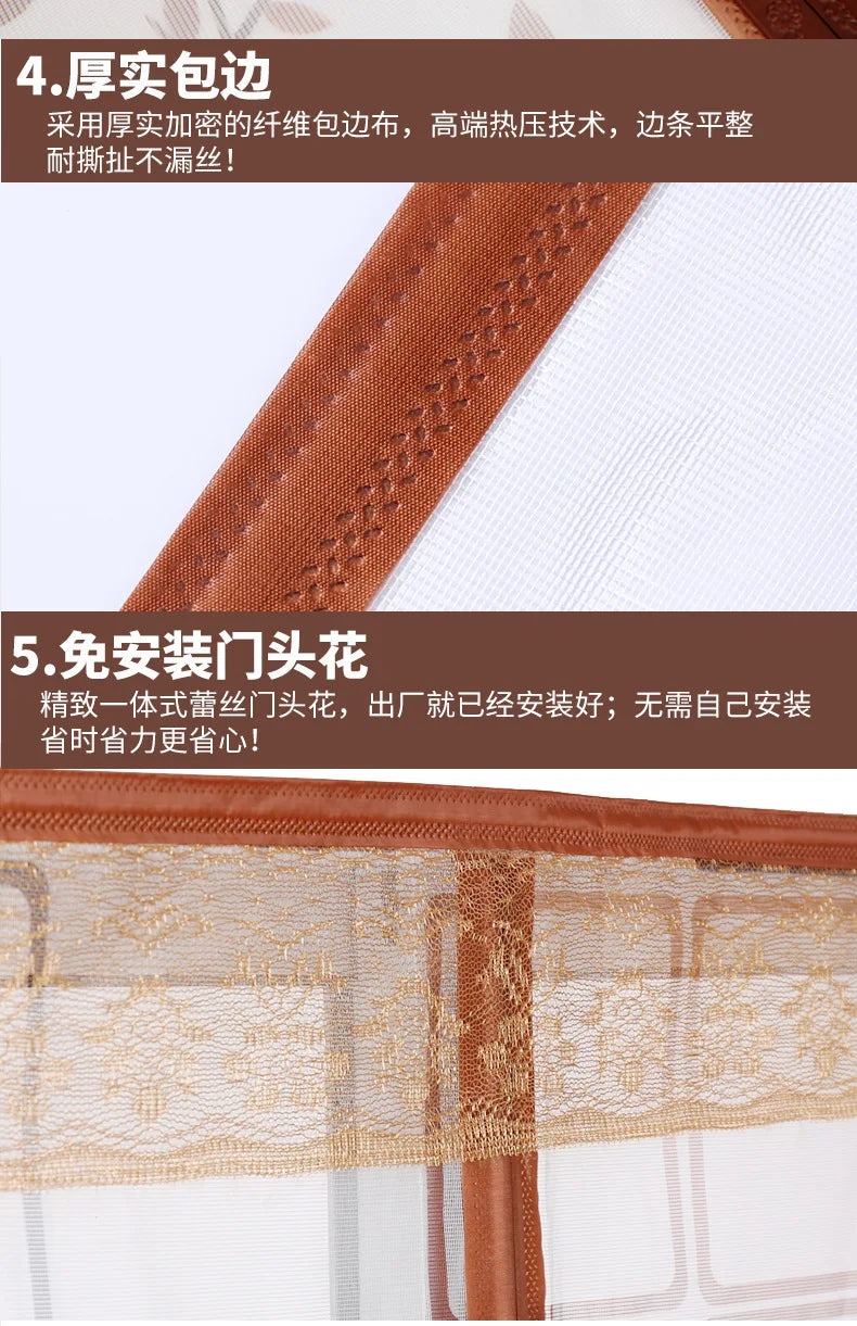 Mesh Door Curtain Magnetic Curtains Hands-free Anti Mosquito Insect Fly Bug Curtain Net Automatic Closing Window Screen Kitchen