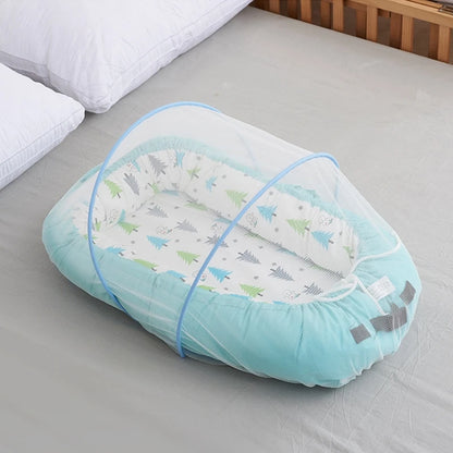 77HD Baby Crib Mosquitoes Net Portable Foldable Infant Bed Canopy Netting Folding Sleeping Cradle Insect Net Tent