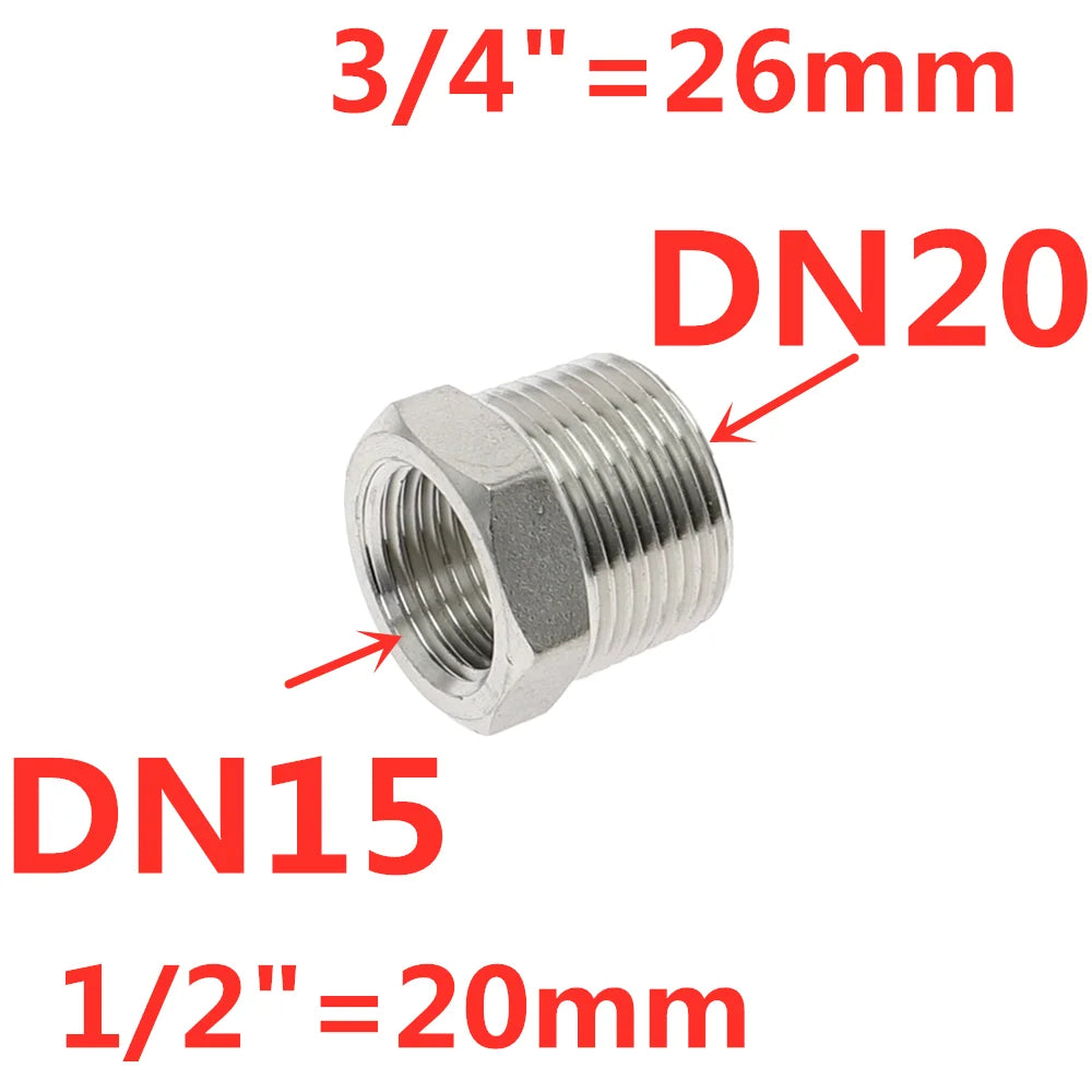Tonifying Heart Reducer Bushing 1/8" 1/4" 3/8" 1/2" BSP Male/Female Thread SS304 Stainless Steel Pipe Fittings For Water Gas Oil