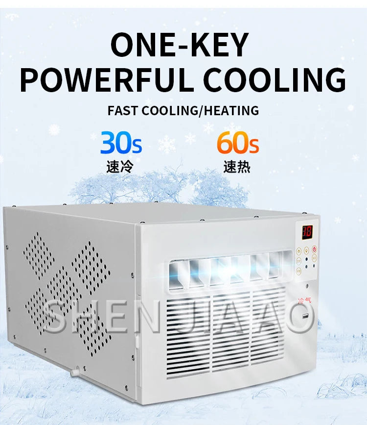 220V Mobile Small Air Conditioner 7m²Space Drainage-free Remote Control Power Saving Mini Cooling Heating Air Refrigerator 400W