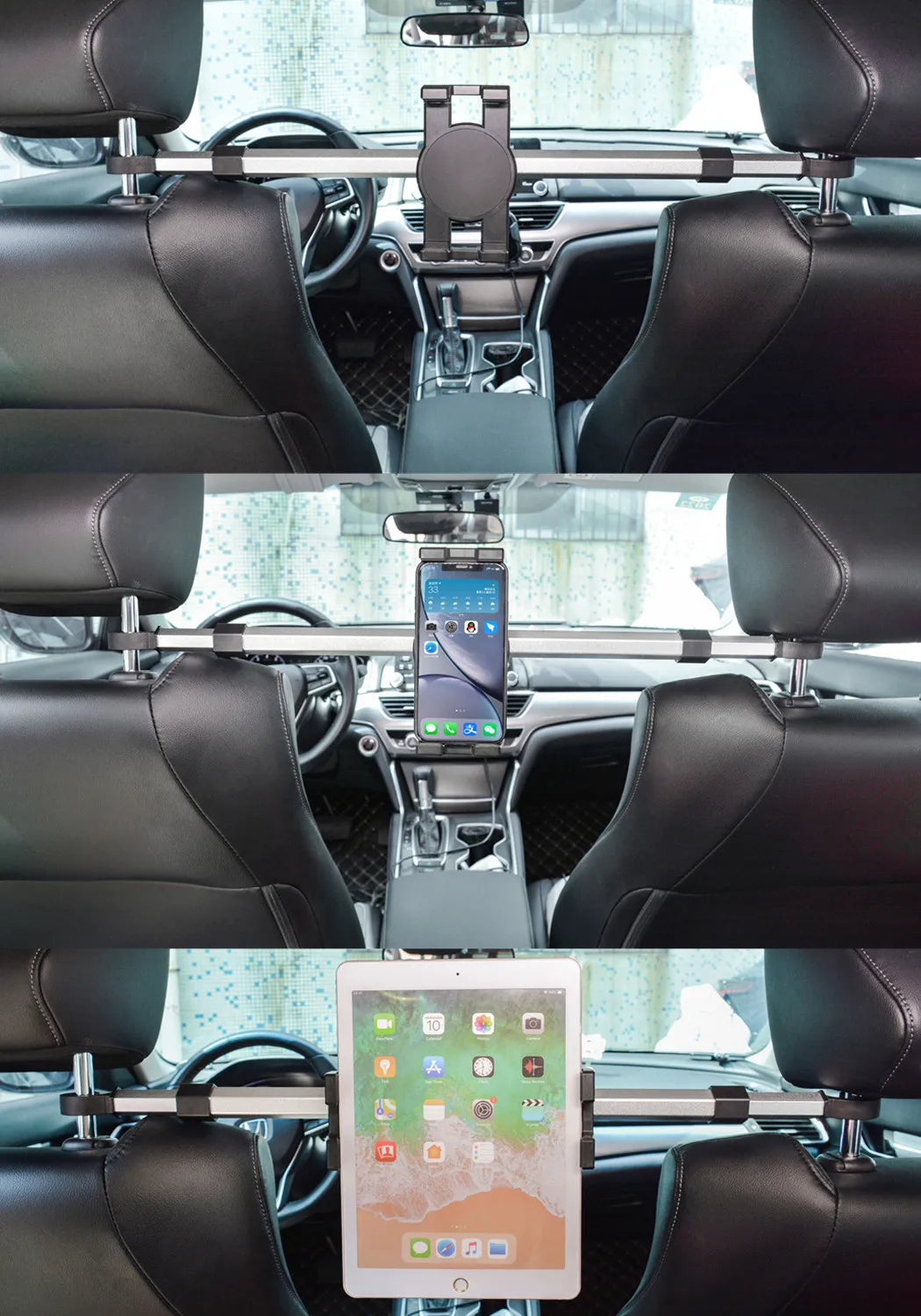 Car Tablet Headrest Holder for 7-13" Tablets Adjustable Car Back Seat Headrest Tablet Mount Stand Road Trip Essentials for Kids