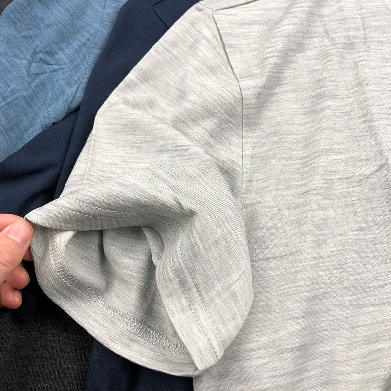 100% Merino Wool T Shirt Men Base Layer Merino Shirt Wicking Breathable Quick Dry Anti-Odor No-itch Big USA Size