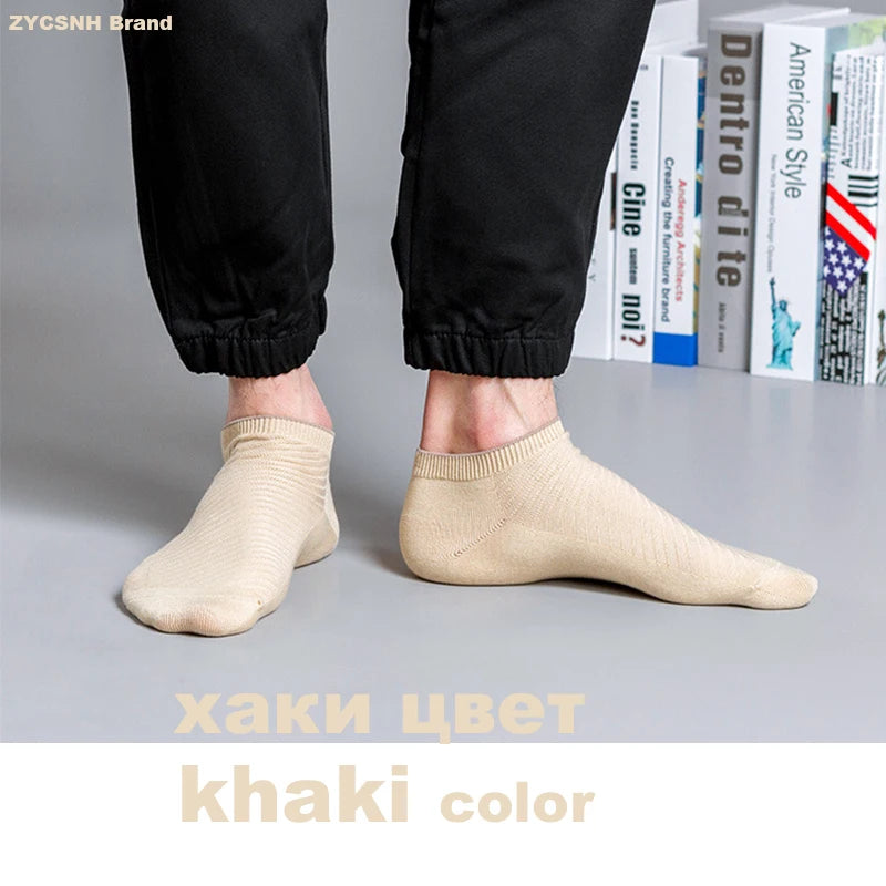 3/5Pairs High Quality Bamboo Fiber Men‘s And Women Socks Embroidery Boat Ankle Socks Men Gifts Spring Summer Socks
