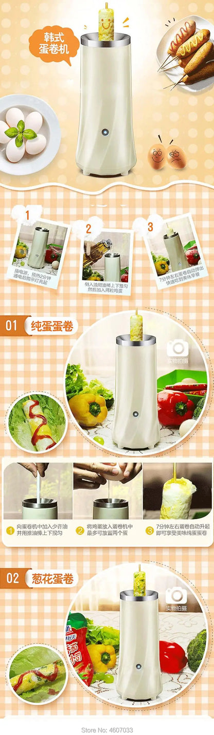 Electric Automatic Mini Egg Roll Maker Omelette Breakfast Egg Boiler Kitchen cooking Egg Cooker Egg sausage machine EU AU US
