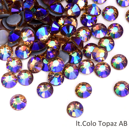 Oleeya стразы Better DMC Hotfix Rhinestone Iron On Strass High Quality Flatback Glass Crystal AB For DIY Wedding Y2792