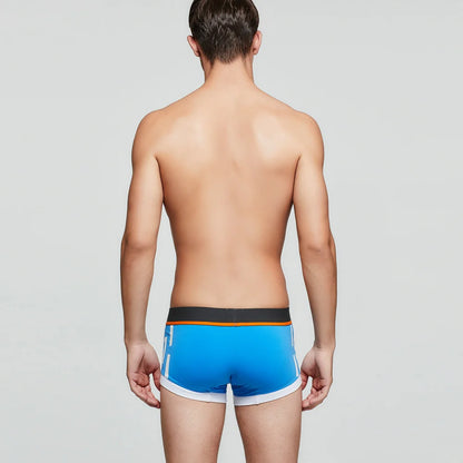 SEOBEAN Men's Low-Rise Boxer Briefs Cotton Underwear Soft Breathable Comfortable Shorts for Daily Casual Wear