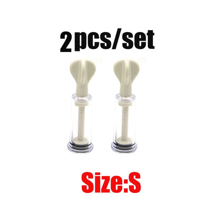 2pcs BDSM Toy Set,Pussy Clit Nipple Sucker Clamp,Breast Enlargement Vacuum Pump G-spot Stimulate Massage Adult Sex Toy For Women