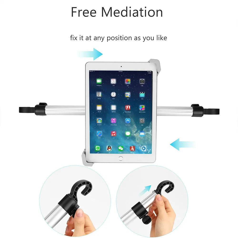 Car Tablet Headrest Holder for 7-13" Tablets Adjustable Car Back Seat Headrest Tablet Mount Stand Road Trip Essentials for Kids