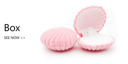 1pcs 5Colors Pink Shell Lovely Velvet Wedding Engagement Ring Box For Earrings Necklace Bracelet Jewelry Display Gift Box Holder