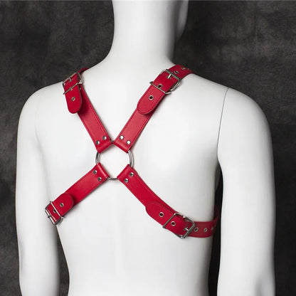 Fetish Men Leather Arm Harness Belt BDSM Gay Body Bondage Sex Lingerie Arm Harness Strap Sexual Gay Clothes for Stage Rave Club