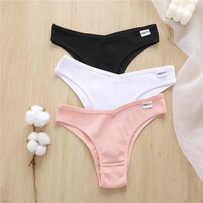 5PCS/Set Cotton Lingerie Panties Sexy Underwear Women Briefs Tangas Female Underpants Pantys Thong Panties Bikini Solid 13 Color