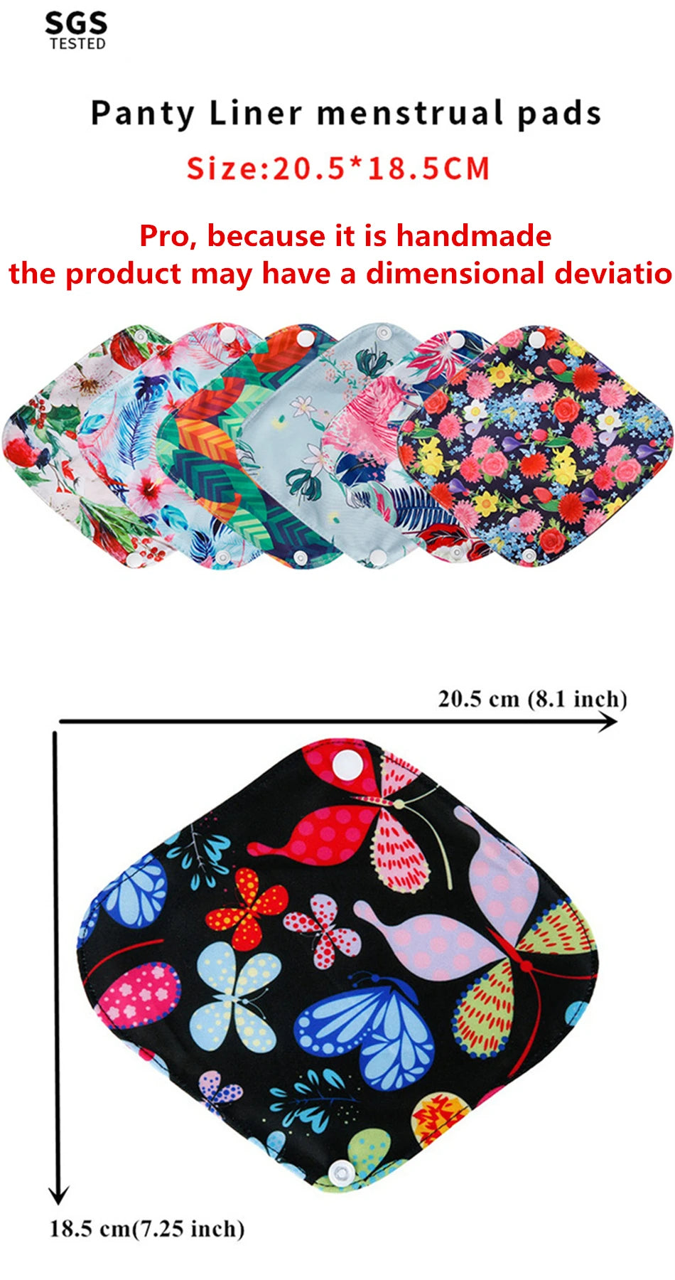 10Pcs Reusable Pads Bamboo Charcoal Pads Sanitary Pads Washable Panty Liner Mama Maternity Menstrual Cotton Pads