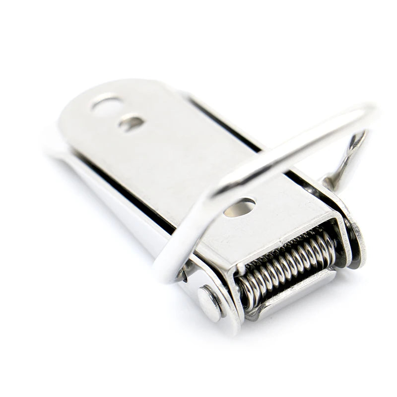 KAK Cabinet Boxes Spring Loaded Latch Catch Toggle Hasp Mild Steel Hasp For Sliding Door Simple Window Hardware Tool Box Lock
