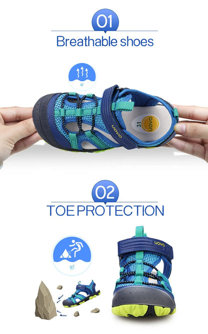 New Arrival Children Footwear Closed Toe Sandals For Little And Big Sport Kids Summer Shoes Eur Size #25-35