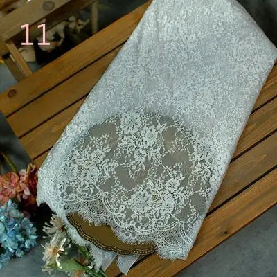 3Meter Exquisite Eyelash Lace 150CM White Lace Fabric Wedding Dress Sexy Lingerie DIY Clothes Accessory Wholesale Prices