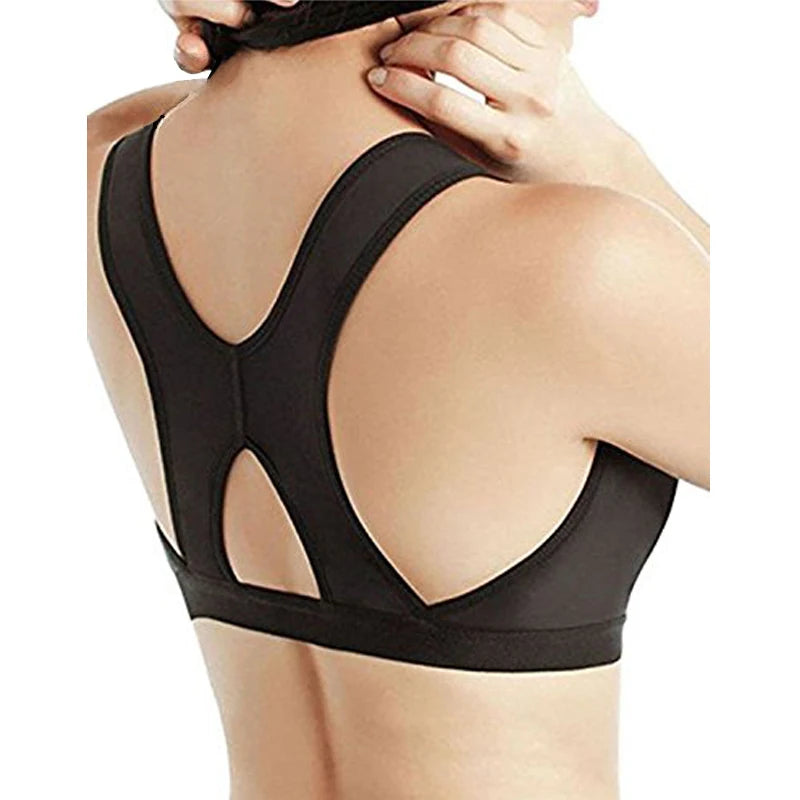 Burvogue Bras Women Seamless Padded Push Up Post-Surgery Bra Front Closure Brassiere Vest Underwear Gather Adjustable Sports Bra
