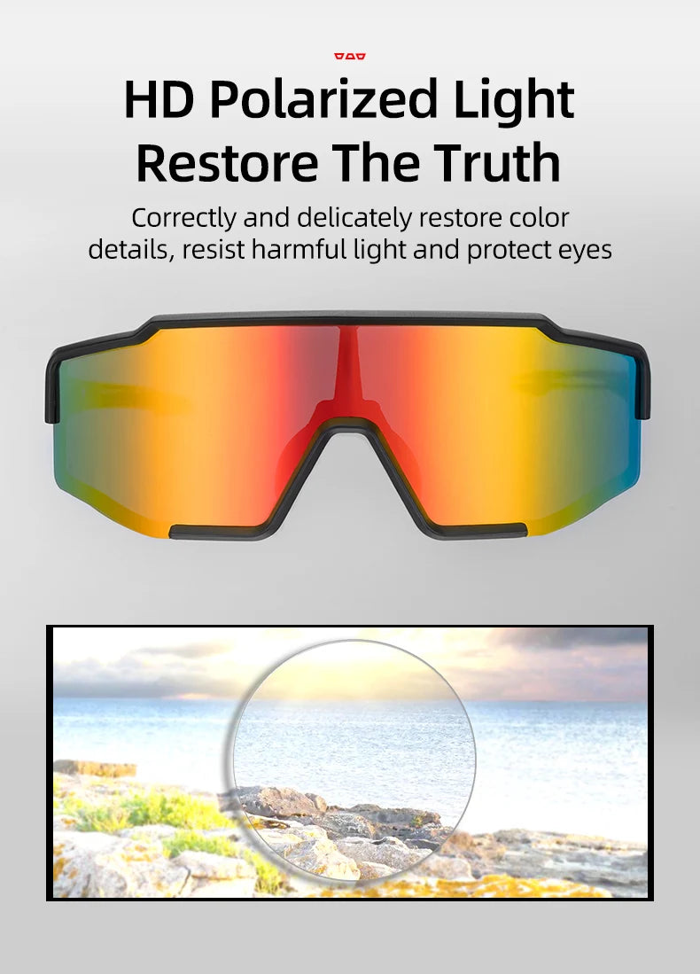 ROCKBROS Polarized Cycling Glasses Bike Polarized Glasses Outdoor Sports MTB Bicycle Sunglasses Goggles Eyewear Myopia Frame