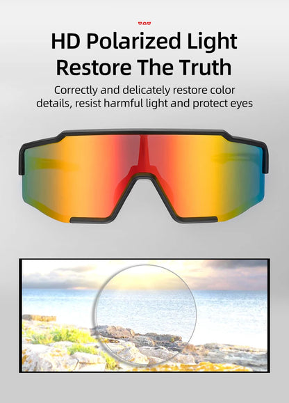 ROCKBROS Polarized Cycling Glasses Bike Polarized Glasses Outdoor Sports MTB Bicycle Sunglasses Goggles Eyewear Myopia Frame