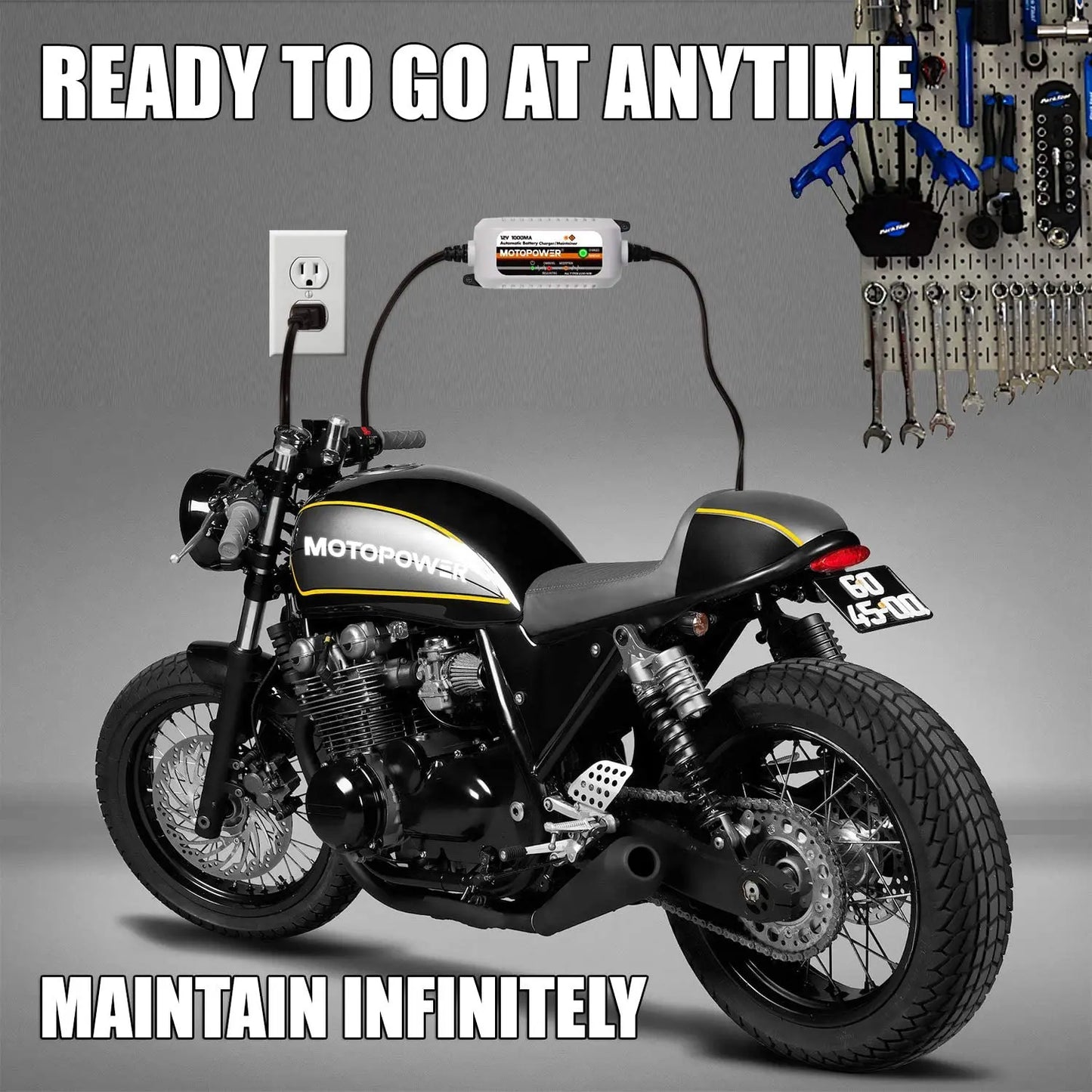 MOTOPOWER MP00205B 12V 1000mA Fully Automatic Battery Charger/Maintainer
