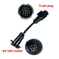EgoTrailer Trailer Plug Adapter 13 Pin Trailer Socket to 7 Pin RV Blade Plug Connector Plug Trailer Boat Truck Trailer Parts