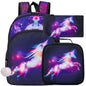 3PCS Unicorn Backpack for Girls, 16”Kids Sequin Bookbag with Lunch Box, School Bag for Elementary Toddler