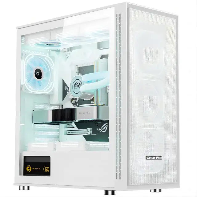 AOTESIER Gaming PC Core I7 CPU With 8G /16G RAM 256G SSD HD4600 ATX/ITX/M-ATX Full View Side Panel Temper Glass Front PC Gamer