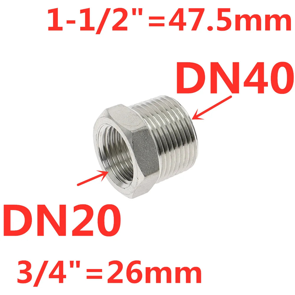Tonifying Heart Reducer Bushing 1/8" 1/4" 3/8" 1/2" BSP Male/Female Thread SS304 Stainless Steel Pipe Fittings For Water Gas Oil