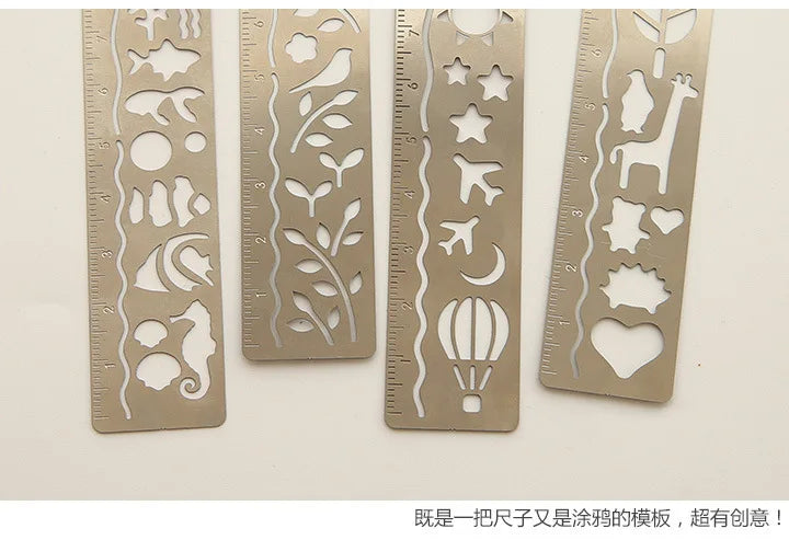 4 pcs/lot Cute Kawaii Creative Horse Birdcage Hollow Metal Bookmark Ruler For Student Gift School Supplies
