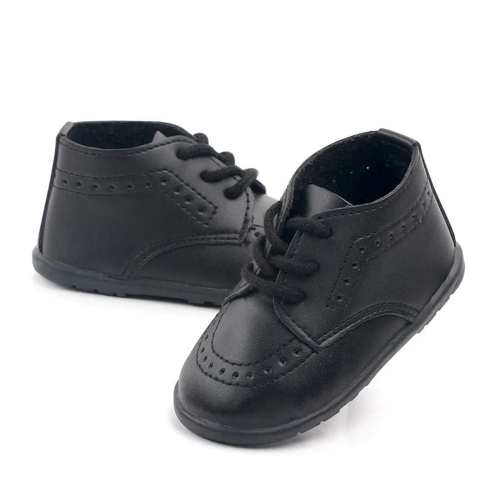 Baby Retro Leather Shoes Boy Girl Shoes Toddler Rubber Sole Anti-slip First Walkers Newborn Infant Moccasins Baby Crib Shoes
